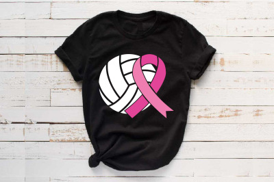 Volleyball Tackle Breast Cancer Svg Awareness ribbon svg Volley 1455S