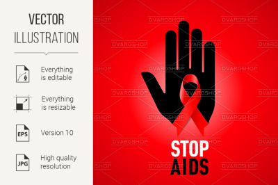 Stop AIDS sign.