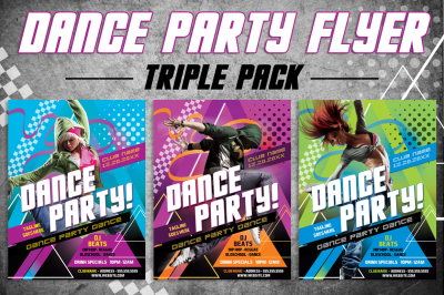 3 Dance Party Flyer