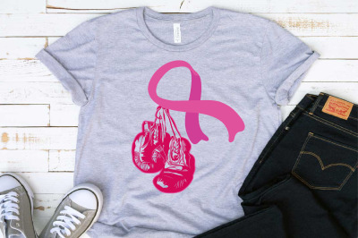 Winner Boxing Gloves Hanging On Breast Cancer Be Strong kick ass 1463S