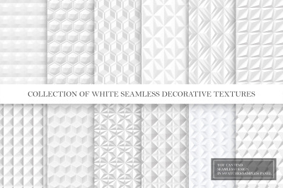 White and grey seamless 3d textures
