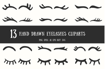 10+ Handdrawn Eyelashes Cliparts