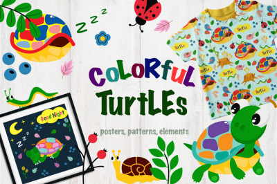 colorful turtles