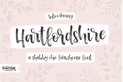 Hartfordshire, a shabby chic farmhouse font