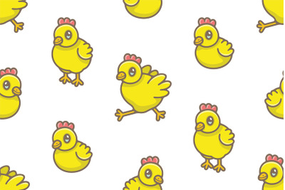Set of Chicks and Pattern