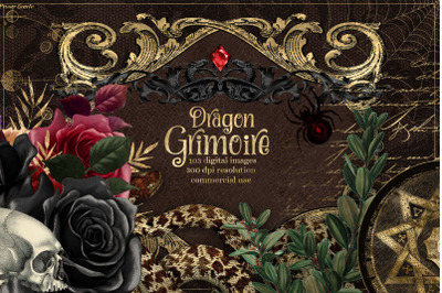 Dragon Grimoire Digital Scrapbook Kit