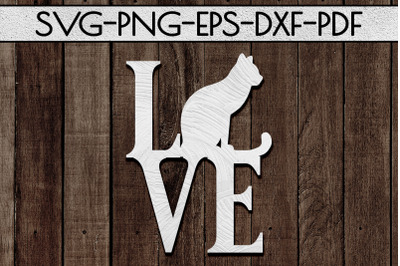 Cat Lover Sign Papercut Template, Cat House Decor, SVG, DXF