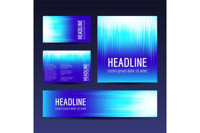 Abstract gradient backgrounds set