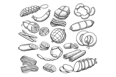 Sausages sketch set