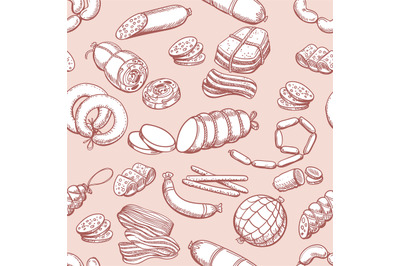 Sketch sausages pattern