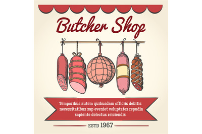 Butcher shop poster