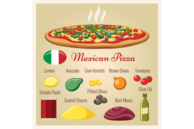 Mexican pizza ingredients