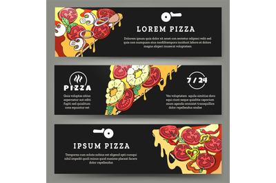 Pizza flyers set