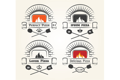 Firewood oven pizza logo