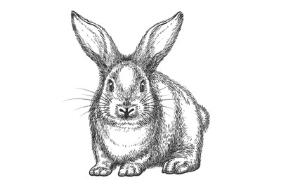 Vintage rabbit sketch