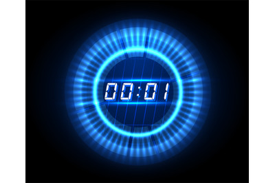 Futuristic countdown clock