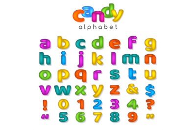 Candy color alphabet