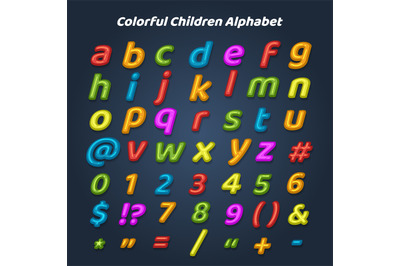 Colorful children alphabet