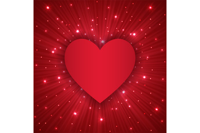 Valentine Day background with red heart