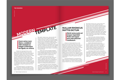 Modern magazine or business brochure vector template