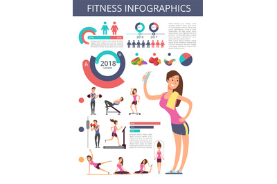 Sports and healthy life vector business infographic with sport person