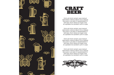 Craft beer poster with banner design