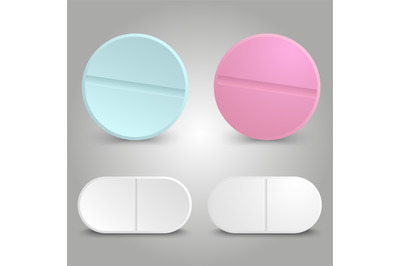 Realistic drug design - medicinal pills set