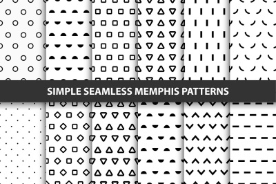 12 Simple seamless trendy patterns.