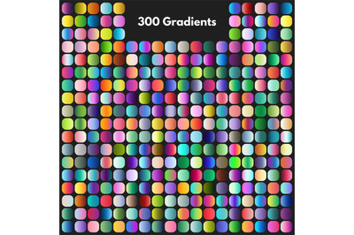 Vibrant modern gradient swatches vector set