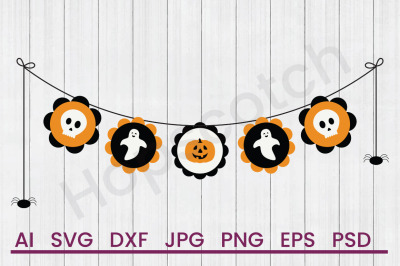 Halloween Banner - SVG File, DXF File