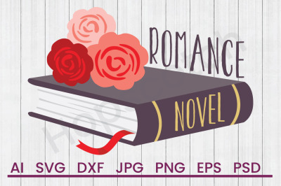 Romance Novel Book - SVG File, DXF File