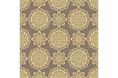 Oriental seamless pattern - korean, japanese or chinese traditional or
