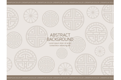 Oriental background with korean japanese chinese ornaments