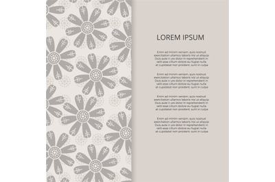 Oriental style flowers banner design