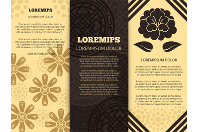 Traditional asian banners set - oriental collection