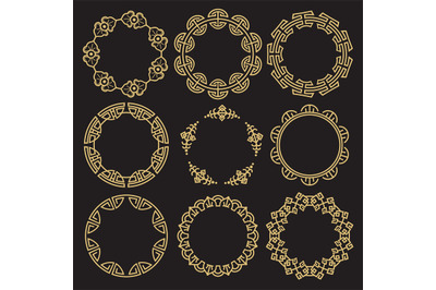 Traditional asian frames - chinese korean japanese