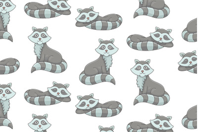 Set of Raccoons and Pattern