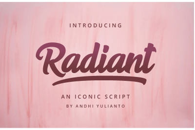Radiant Iconic Script