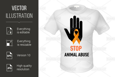 T-shirt animal abuse