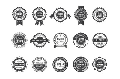 Vintage premium badge. Luxury high quality best choice labels or logos