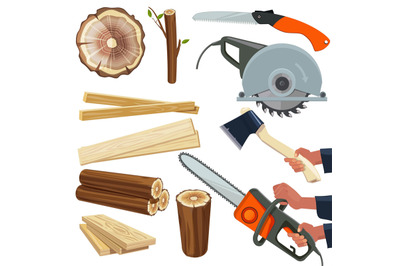 Wood materials. Wooden production and cut woodworking equipment cuttin