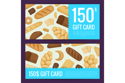 Vector cartoon bakery elements discount or gift