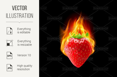 Burning strawberry