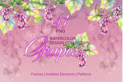 Grapes Watercolor png