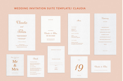 Wedding Invitation Suite Claudia