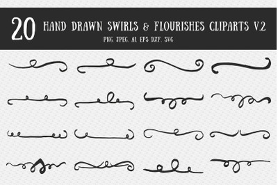 Swirls &amp; Flourishes Cliparts Ver. 2