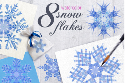 watercolor snowflakes