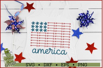 America Stars &amp; Arrows Flag 1 Patriotic SVG