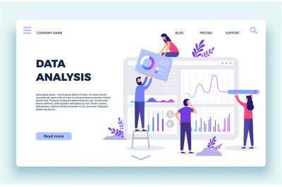 Finance analyst landing page. Stock market forecasting, stocks statist