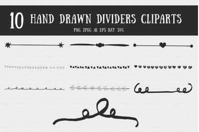 10 Handmade Dividers Cliparts
